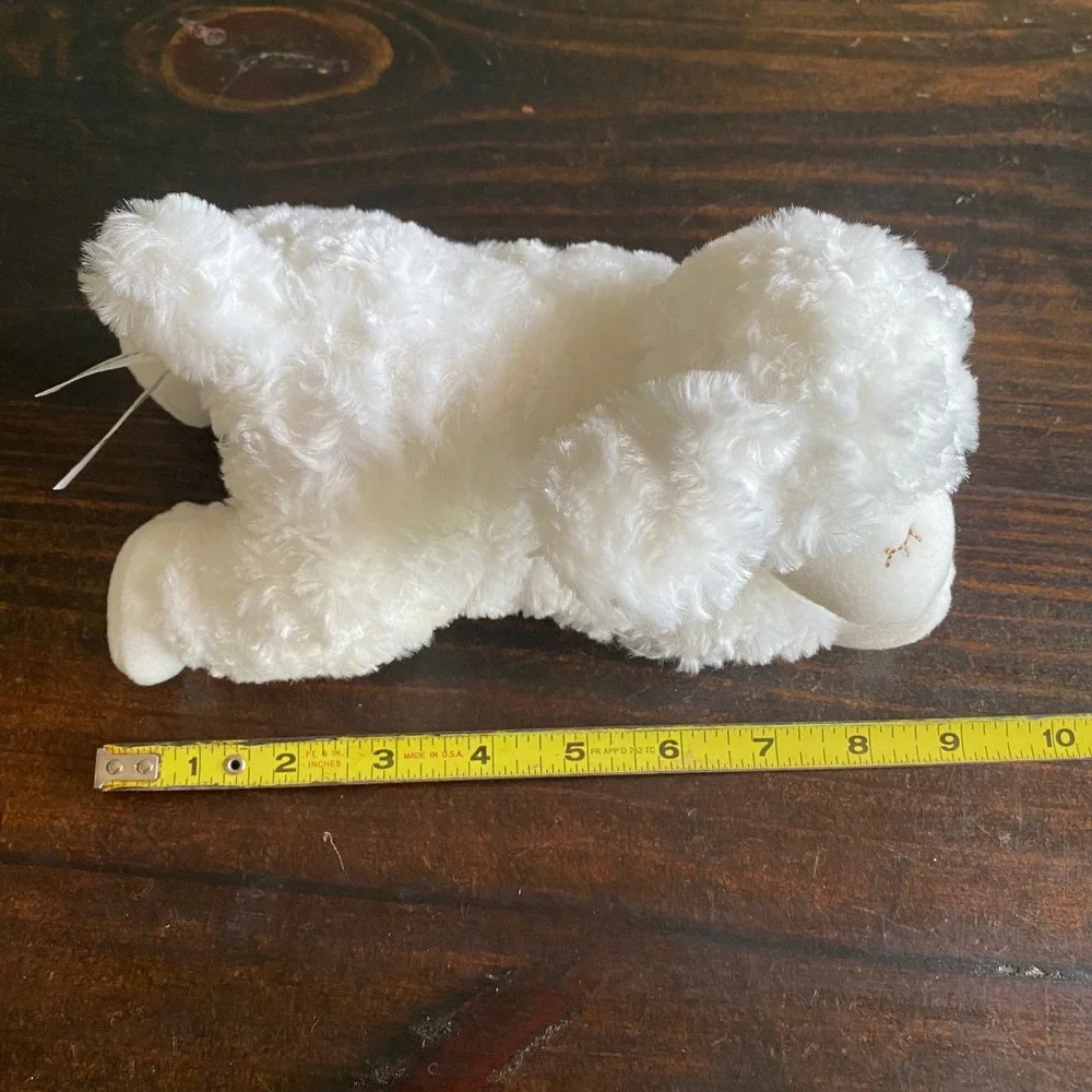 Baby Gund Winky‎ Lamb White Plush Rattle Sleeping Sheep 8 Inch Nursery Toy